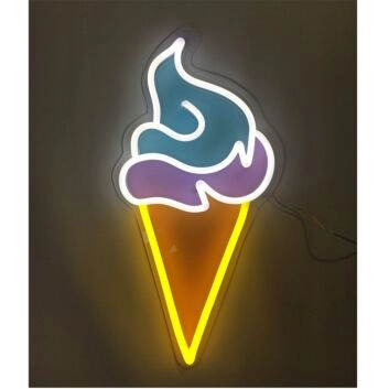 Eiswaffel LED-Neonschild für Café und Eisdiele