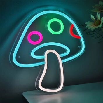 Pilz LED-Neonschild für Wohnzimmer Bar