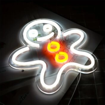 Lebkuchenmann LED-Neonschild für Küche und Weihnachten