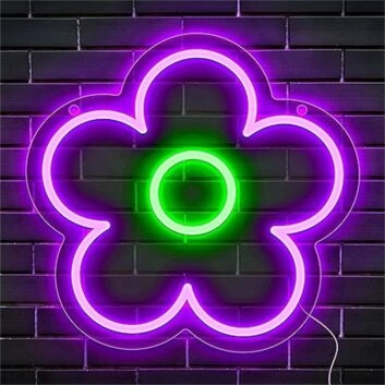 Blumenform LED-Neonschild für Wohnzimmer Schlafzimmer