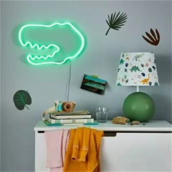 Dinosaurierschädel LED-Neonschild für Kinderzimmer Wohnzimmer