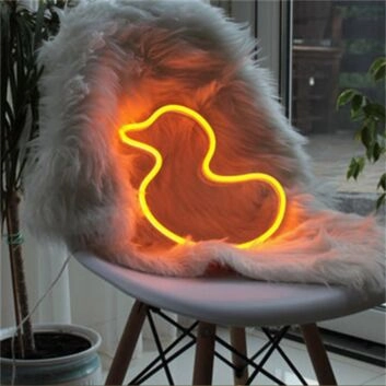 Entensilhouette LED-Neonschild für Wohnzimmer und Kinderzimmer
