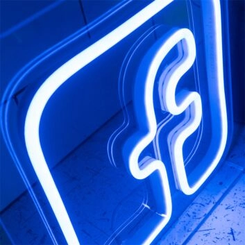 soziales Netzwerk Symbol LED-Neonschild Büro Arbeitsplatz
