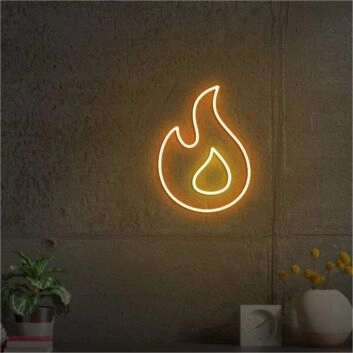 Flamme Symbol LED-Neonschild für Wohnzimmer und Bar