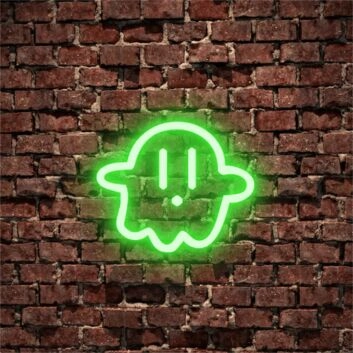 grüner Cartoon Geist LED-Neonschild Gamingzimmer Bar