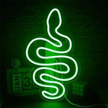 Schlange LED-Neonschild für Wohnzimmer Bar