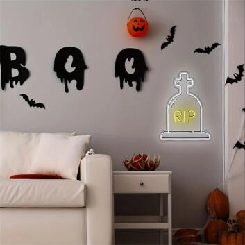 RIP LED-Neonschild für Halloween Wohnzimmer