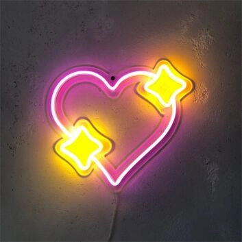 Brighten Your Special Moments: Heart Love LED Neon Sign for Weddings, Anniversaries, and Romantic Home Decor