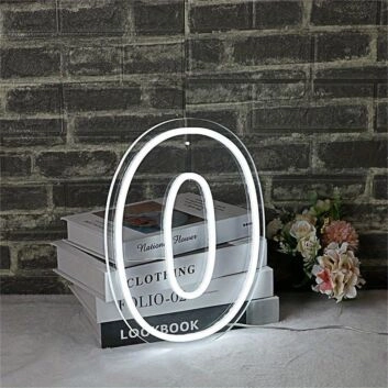 Celebrate Milestone Celebrations and Decorate Your Party Venue with the LED Neon Birthday Number 0 LED Neon Sign.