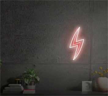 Blitzsymbol LED-Neonschild Wohnzimmer Büro