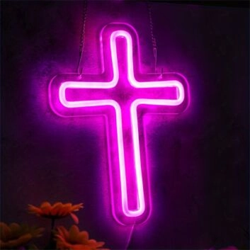 Kreuz LED-Neonschild Wohnzimmer Dekoration
