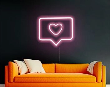Herz Symbol in Chatblase LED-Neonschild Wohnzimmer Schlafzimmer