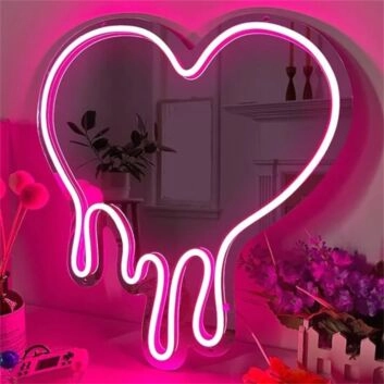 tropfendes Herz LED-Neonschild Wohnzimmer Schlafzimmer