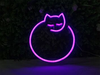 schlafende Katze LED-Neonschild Wohnzimmer Schlafzimmer