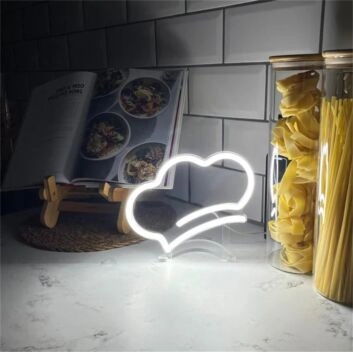 Kochmütze LED-Neonschild für Küche oder Restaurant