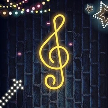 Violinschlüssel LED-Neonschild Musikstudio Wohnzimmer