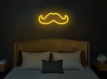 Schnurrbart LED-Neonschild Schlafzimmer Wohnzimmer