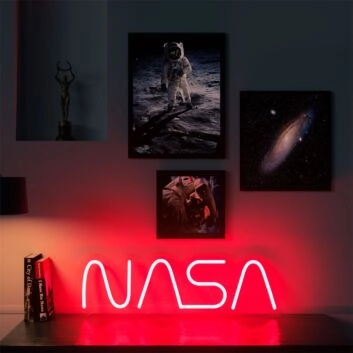 NASA LED-Neonschild Wohnzimmer Arbeitszimmer