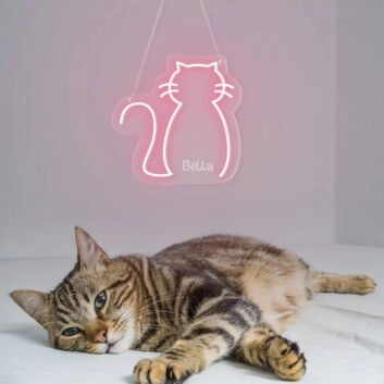 Katze LED Neonschild für Haustierbereich und Wohnzimmer