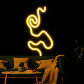 Abstrakte Linie LED-Neonschild Wohnzimmer Lounge