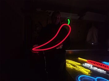 Chili Schote LED-Neonschild für Restaurant Bar