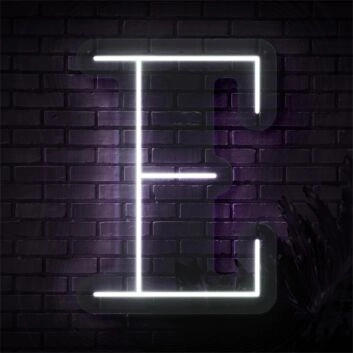 Buchstabe E LED Neonschild für Wohnzimmer und Bar