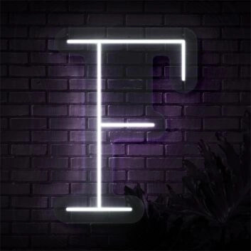 Buchstabe F LED Neonschild für Wohnzimmer und Bar