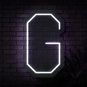 Buchstabe G LED Neonschild für Wohnzimmer und Bar