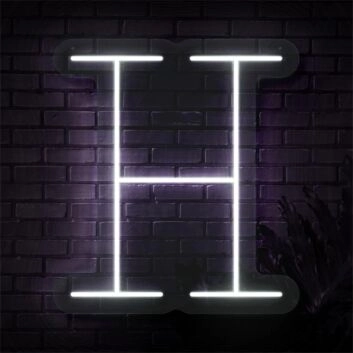 Buchstabe H LED Neonschild für Wohnzimmer und Bar