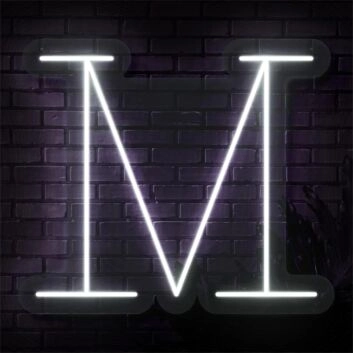 Buchstabe M LED Neonschild für Wohnzimmer und Cafe