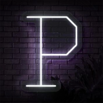Brighten Your Wedding, Bar, or Office Space with the Personalized Initial Letter P LED Neon Sign.