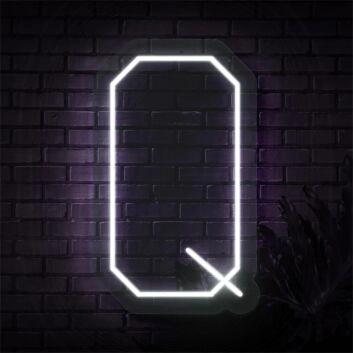 Buchstabe Q LED-Neonschild Wohnzimmer Büro