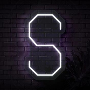 Buchstabe S LED Neonschild für Wohnzimmer und Bar