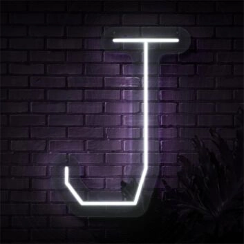 Buchstabe J LED Neonschild für Wohnzimmer und Bar