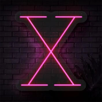 Buchstabe X LED-Neonschild für Bar Club