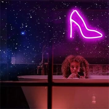 Hoher Absatzschuh LED-Neonschild für Schlafzimmer oder Boutique