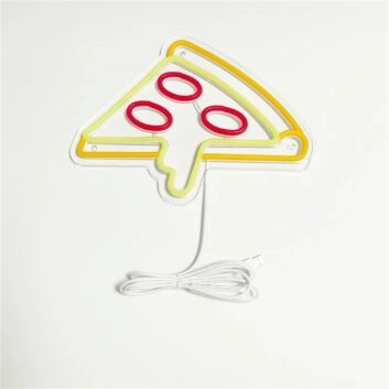 Brighten Up Your Kitchen, Bar, or Restaurant Ambiance with the Pizza LED Neon Sign.