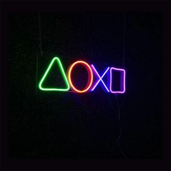 Elevate Your Gaming Room or Bar Ambiance with the Playstation Buttons LED Neon Sign.