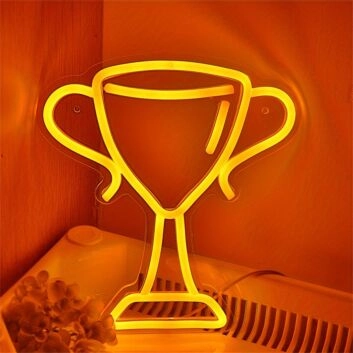 Pokal LED-Neonschild für Büro und Gaming