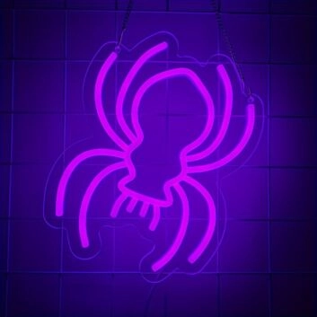 Spinne LED-Neonschild für Bar Club