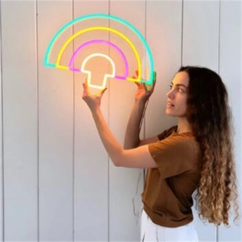 Regenbogen LED-Neonschild für Wohnzimmer und Kinderzimmer