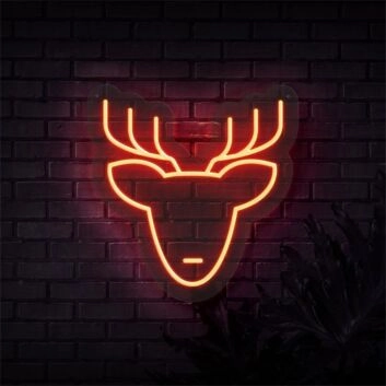 Hirschkopf LED-Neonschild Wohnzimmer Bar